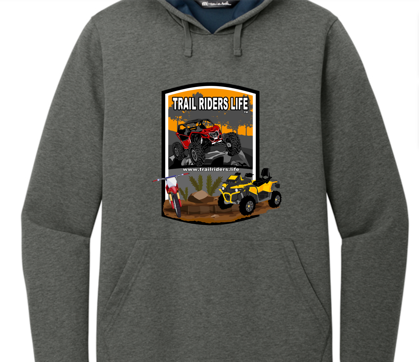 Trail Riders Life Charcoal "Crest" Hoodie