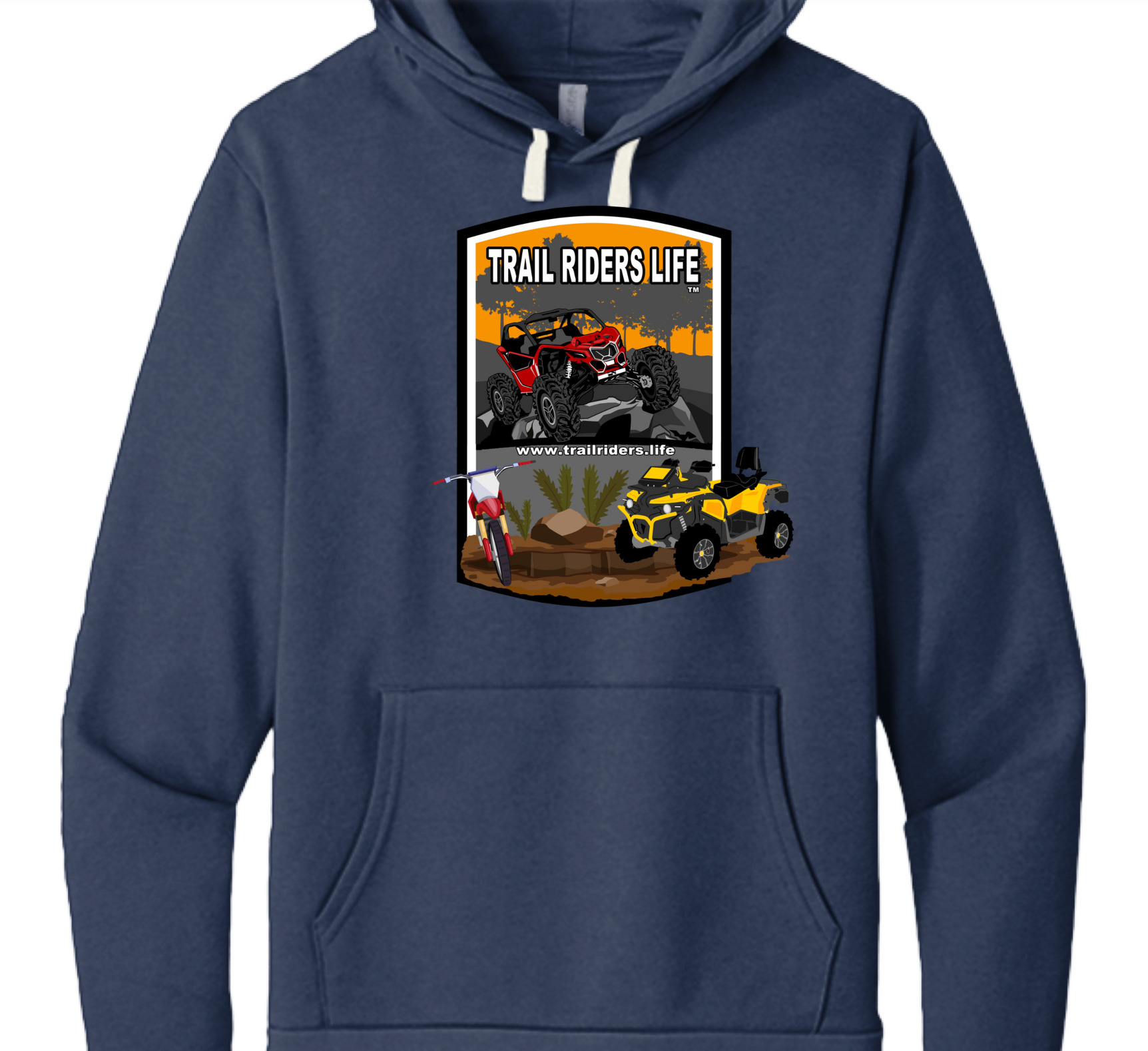 *Trail Riders Life Navy Blue "Crest" Hoodie